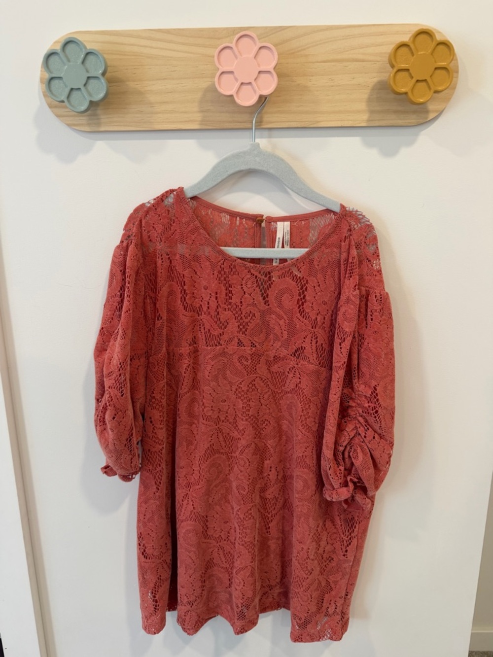 Anthropologie Lace Tunic in Rosewood